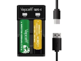 VAPCELL Q2S-C 2-SLOT 2X1AMP SMART BATTERY CHARGER - CIG