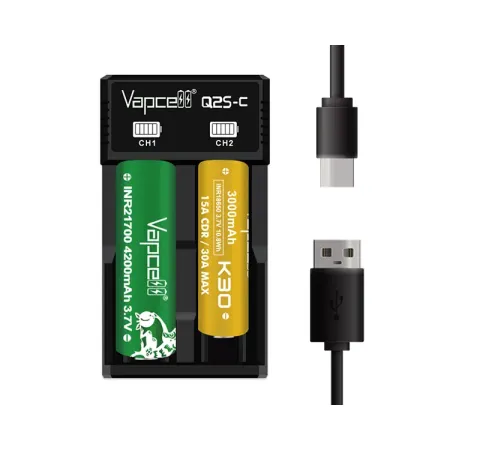 VAPCELL Q2S-C 2-SLOT 2X1AMP SMART BATTERY CHARGER - CIG